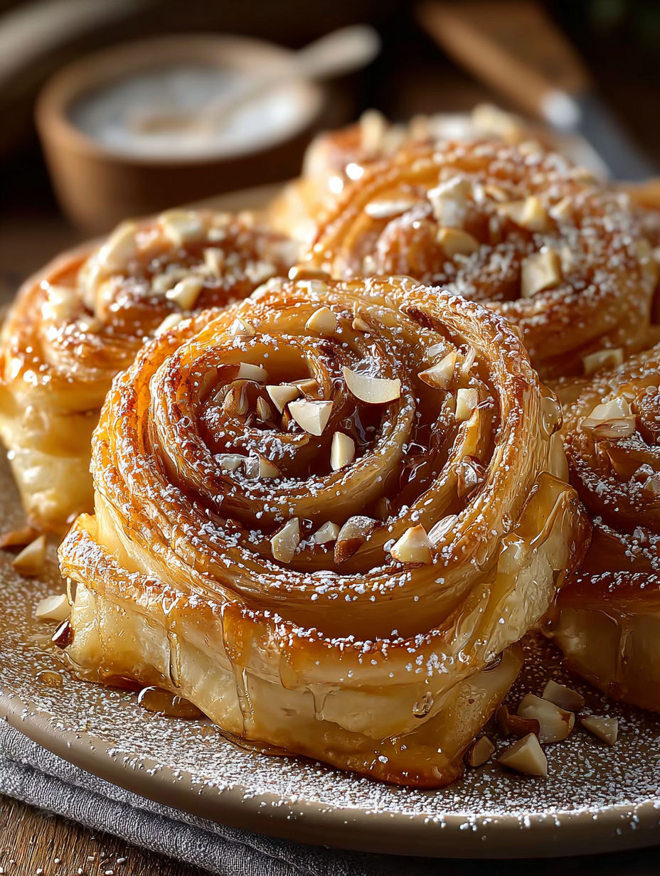 Une douceur sucrée et savoureuse, les éclairs de croissant d'orange, sont délicieusement garnis de noix de coco et de sucre.