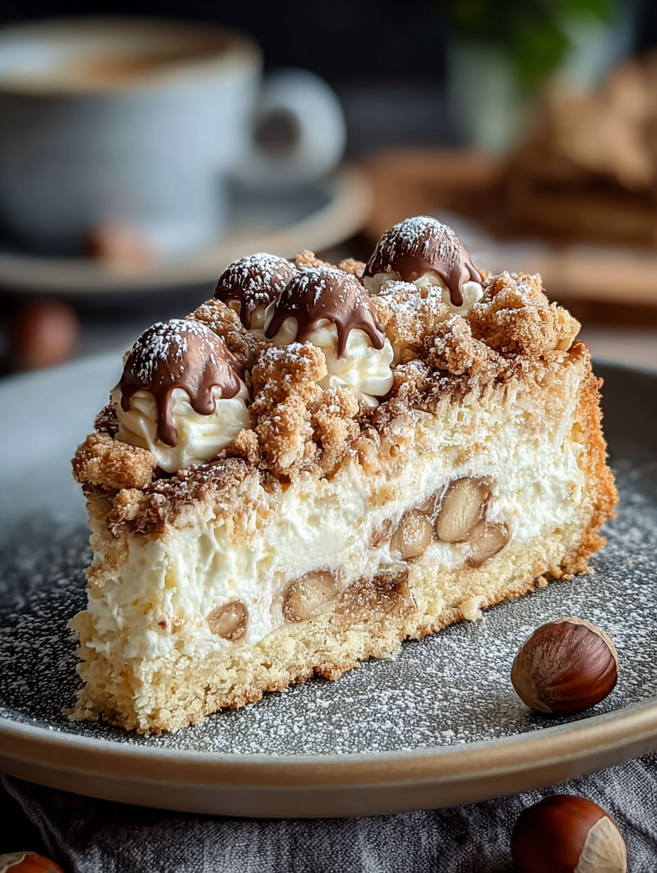 Une tarte aux noix et chocolat, garnie de noix et de chocolat, est servie sur un plateau.