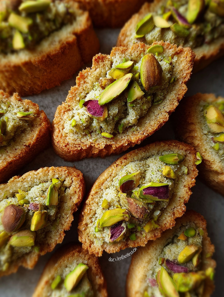 Deserts de noix et de pistache avec des amandes et des pistaches.