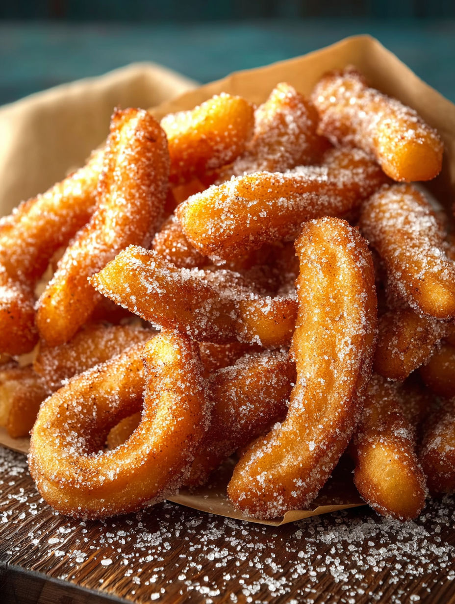 Une pile de crêpes sucrées avec du sucre en poudre.