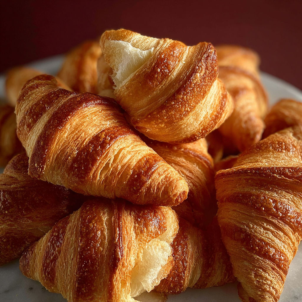 Une pile de cornetti furbi, faits maison, sur une table.