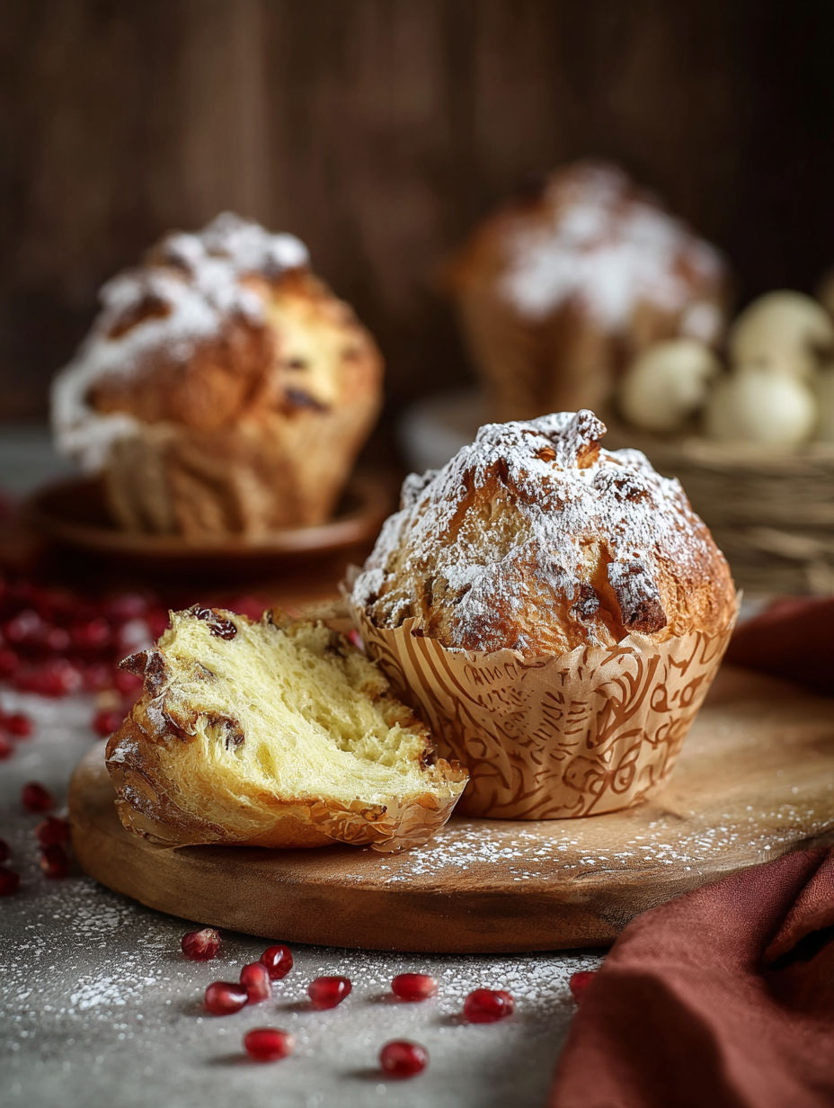 Une muffin au chocolat avec des grains de café.