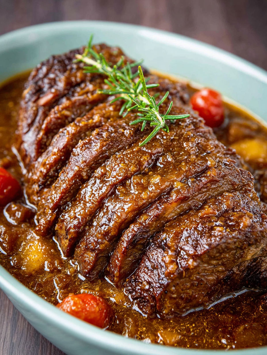 Une viande de boeuf grillée avec des herbes fraîches et des tomates séchées.