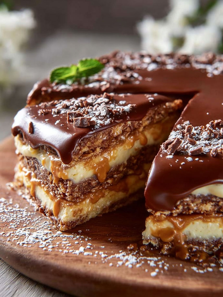 Une tarte au chocolat avec des fruits frais sur le dessert.
