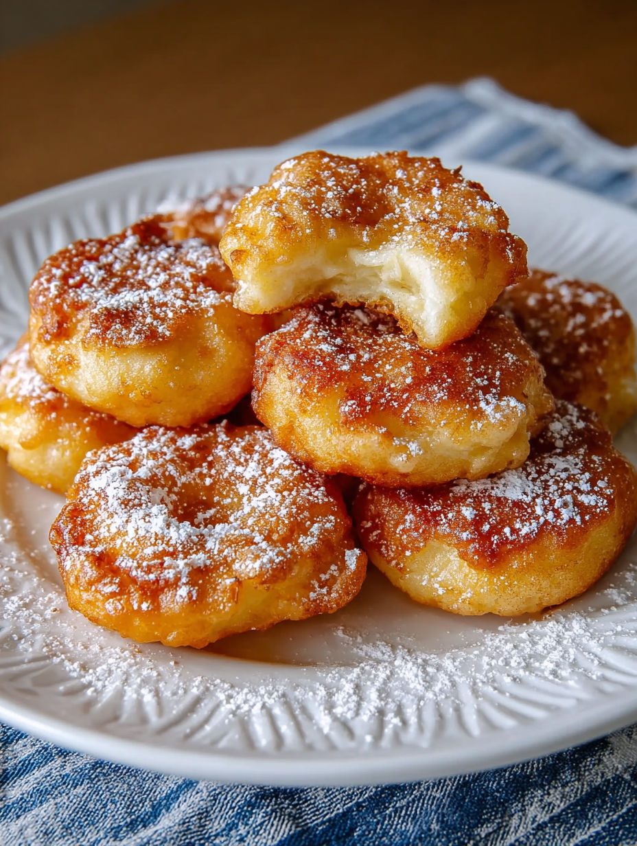 Une plate de fritelles de miel sans olie et sans frittura, une tira l'autre.