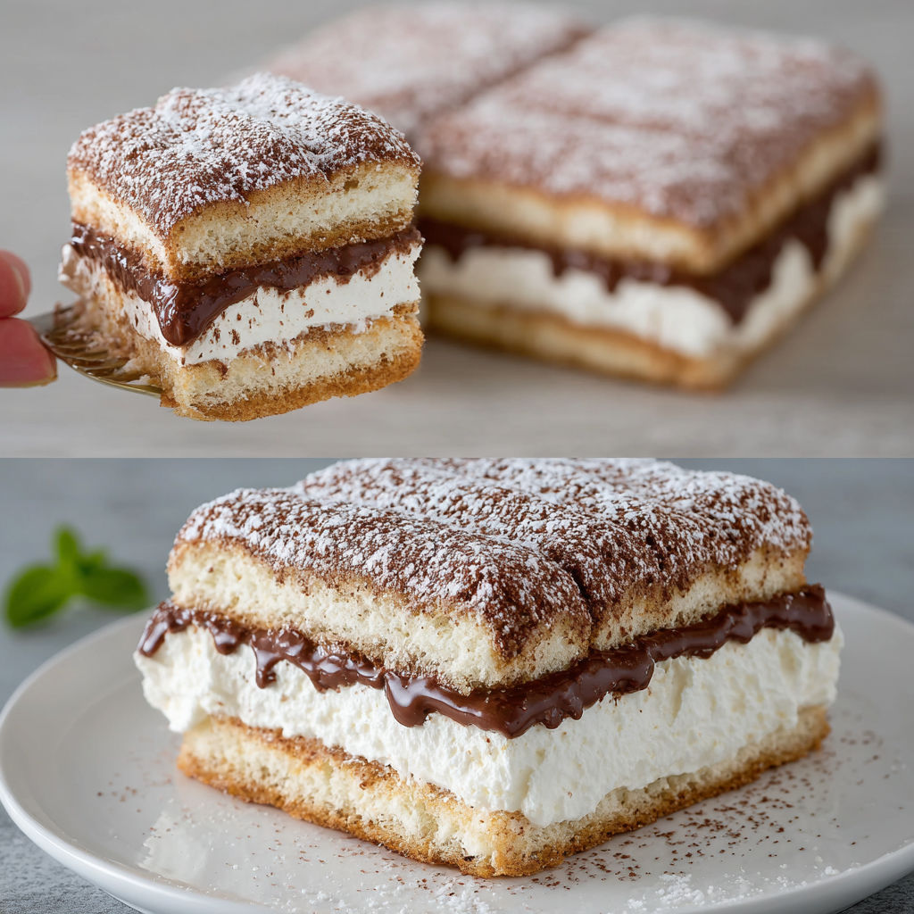 Une tarte aux fruits et chocolat, découpée en deux, sur un plateau.