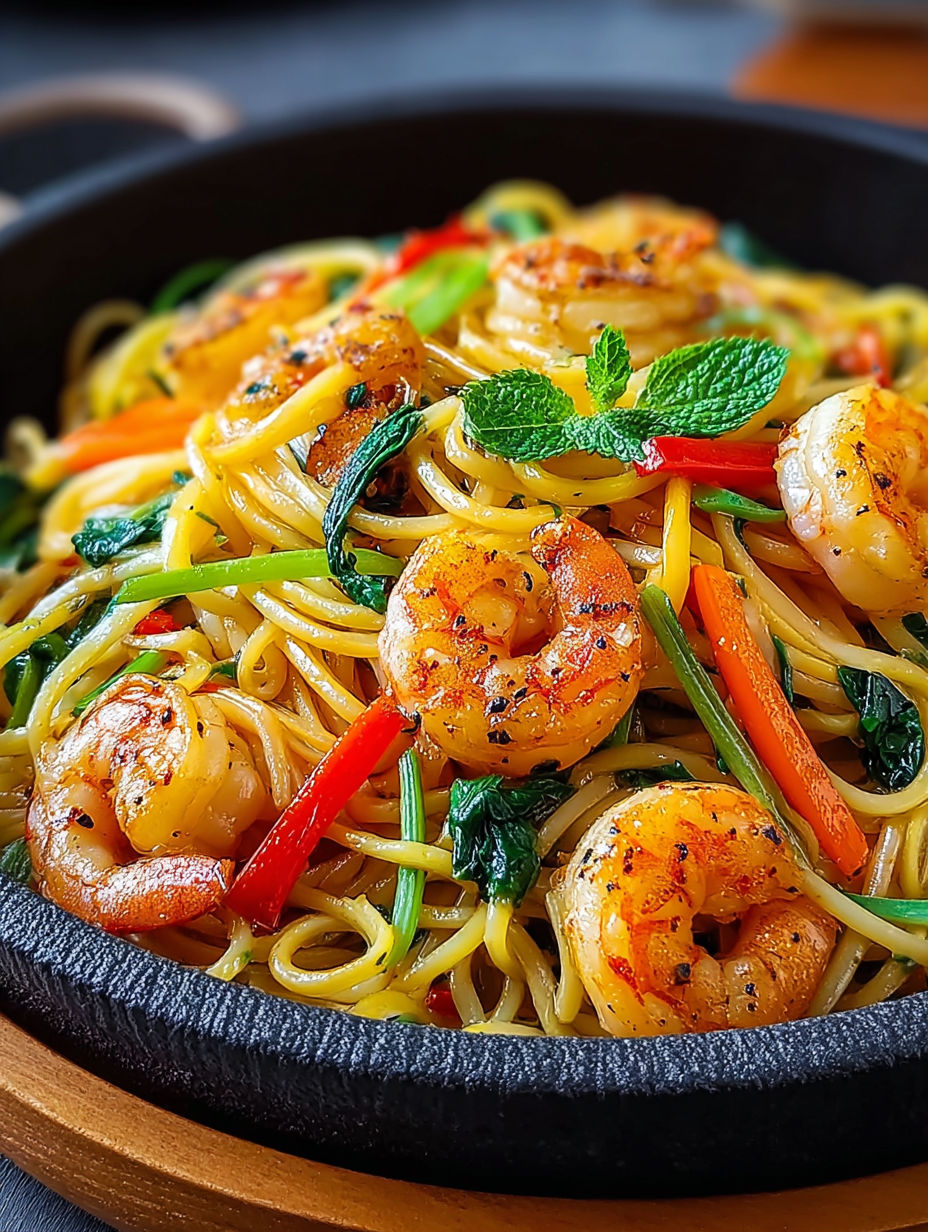 Une recette de Spaghetti alla piastra est servie dans un bol noir.