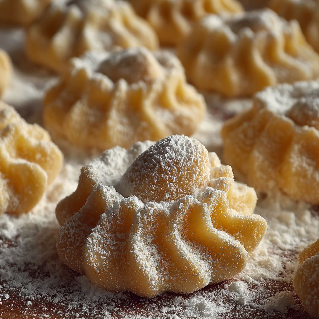 Deserts in the shape of a wreath, ready to be baked.
