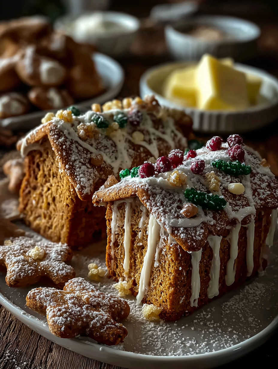Une délicieuse tarte aux pommes garnie de crumble et de sucre, accompagnée de crêpes et de beurre.