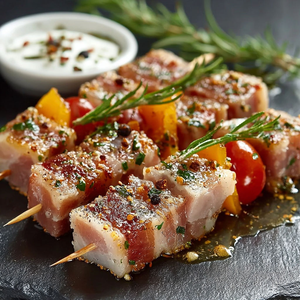 Deserts de boeuf grillés avec des herbes et des légumes.