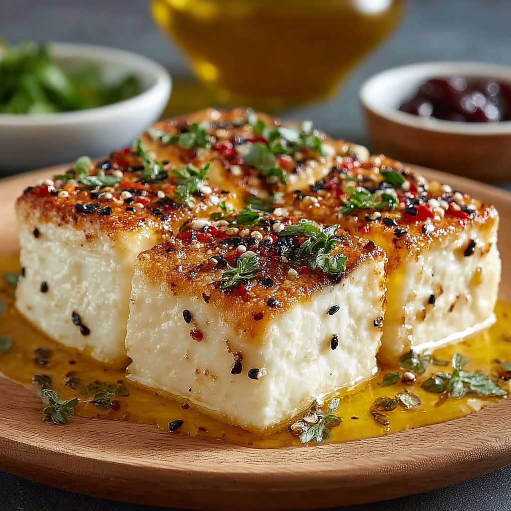 Une tarte aux fruits de mer sur un plateau de bois.