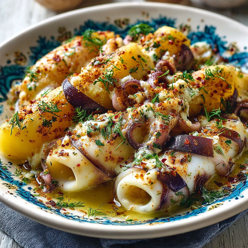 Une assiette de ravioli à la sauce tomate et herbes, avec des légumes et des épices, est servie sur une table.