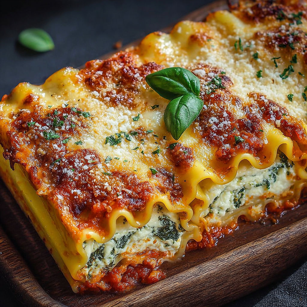 Une plaque de lasagna arrotolata forno est servie sur une table.