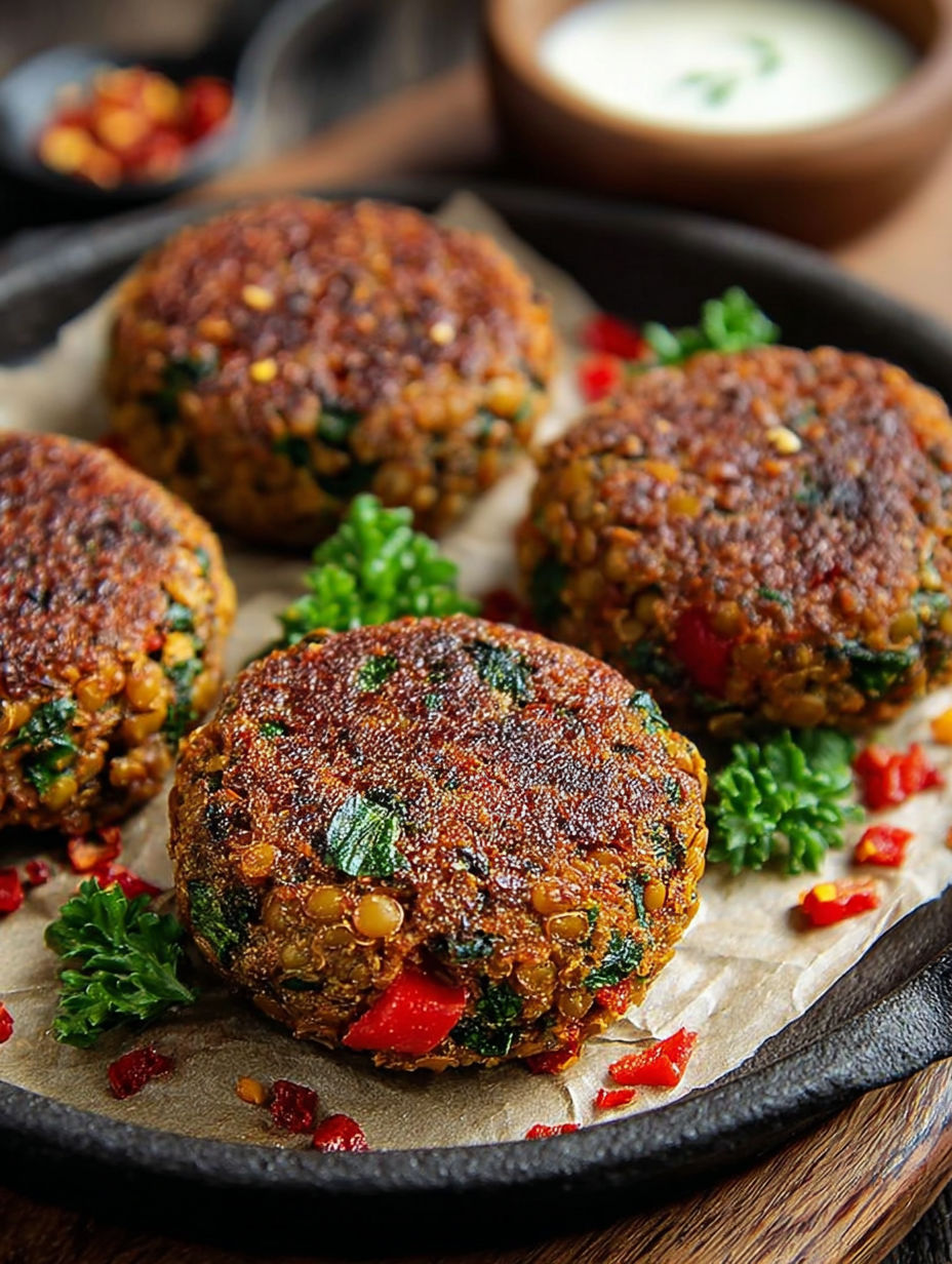 Crepes aux légumes grillés" - Une image de six crepes grillées avec des légumes tels que des tomates, des poivrons et des épinards.