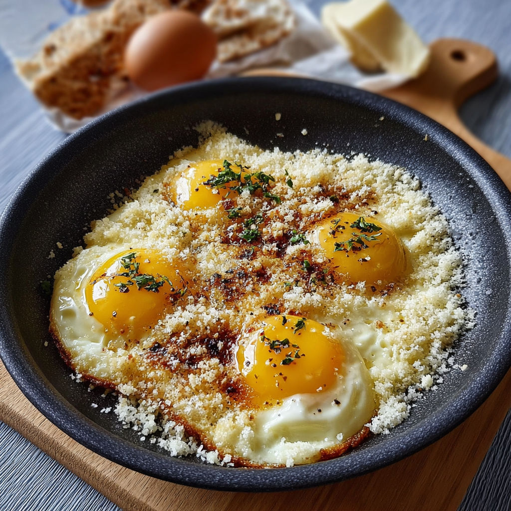 Une recette de frittata avec des oeufs et du fromage.