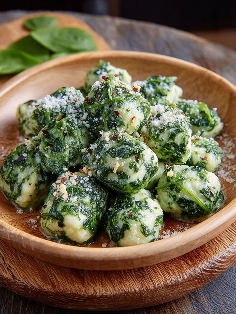 Une recette de pâtes vertes avec des herbes et des épices.
