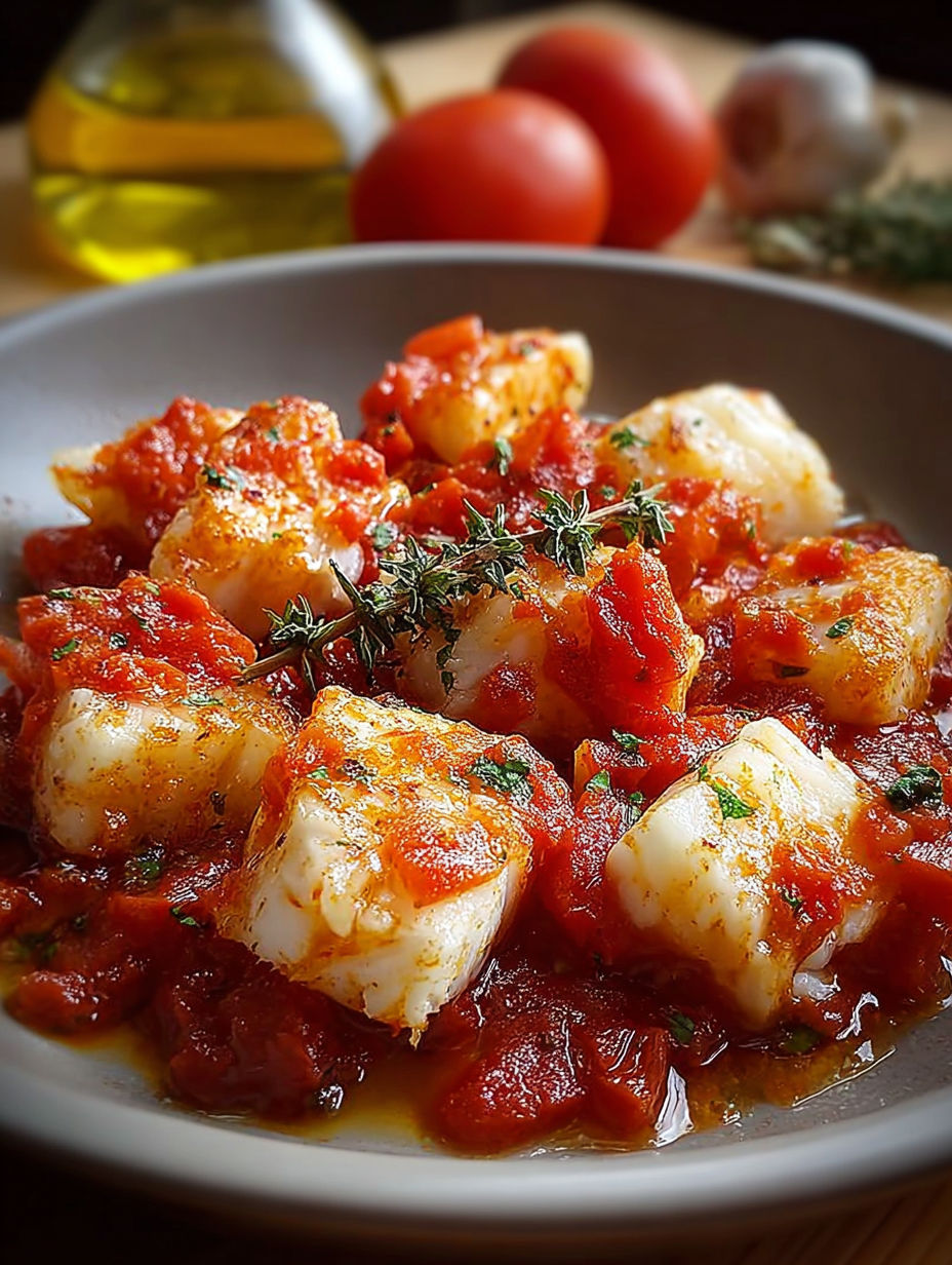 Une recette de poisson en sauce tomate.