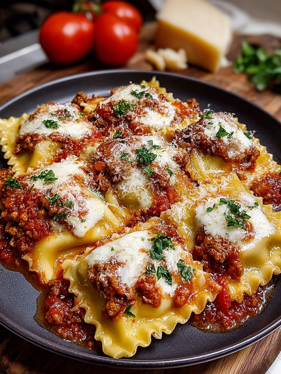 Une recette de lasagna maison avec des pâtes et des sauces.