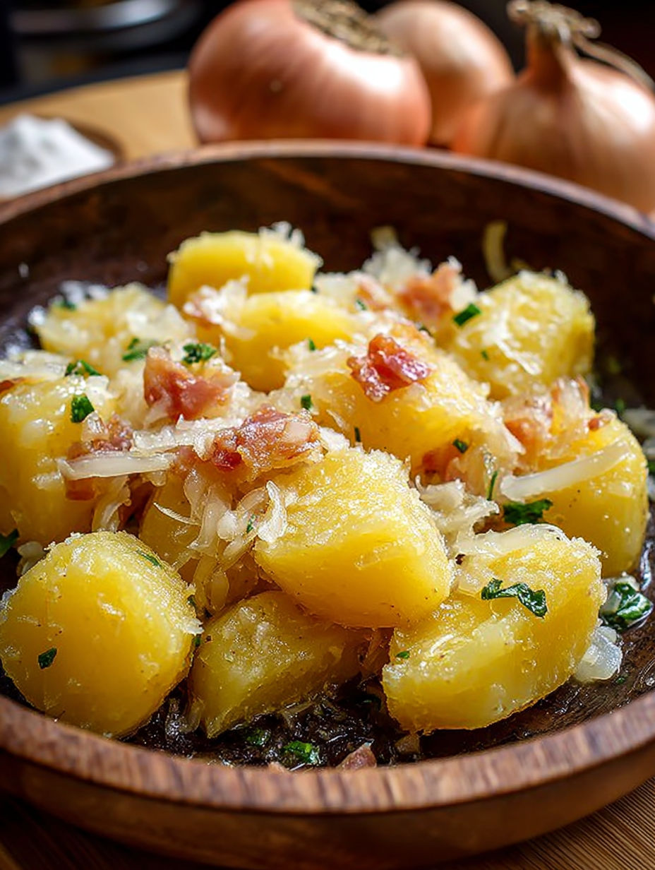 Une recette de pommes de terre farcies avec des herbes et des bacon.