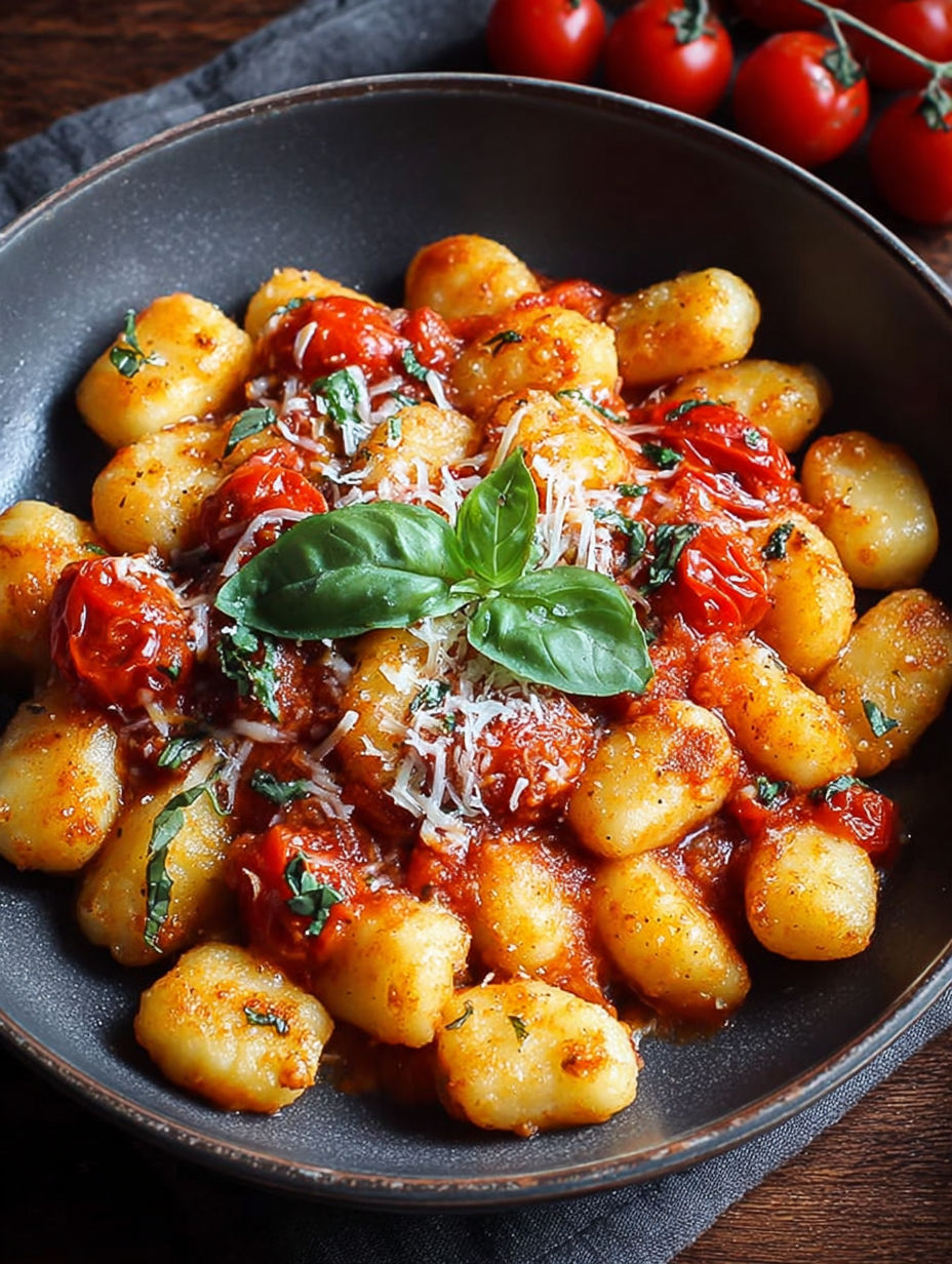 Une recette de macaroni et tomates sauce avec des herbes fraîches.