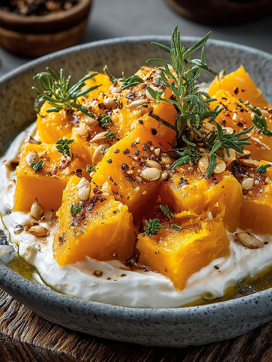 Une salade de carottes et de noix de cajou, accompagnée d'une sauce au yaourt et de poudre de cinnamon.