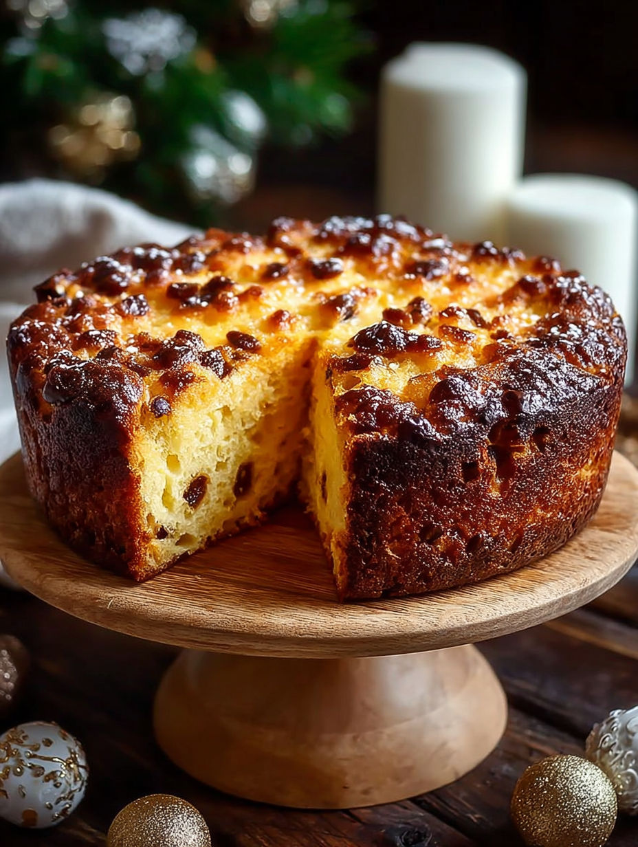 Une tarte aux fruits et au chocolat, servie sur un plateau en bois.