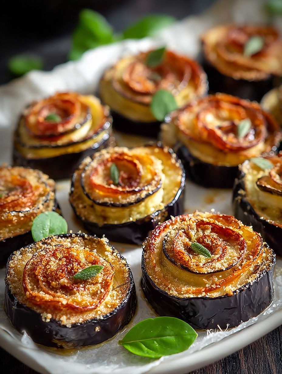 Une recette de gâteaux de courgette avec des feuilles de basilic.
