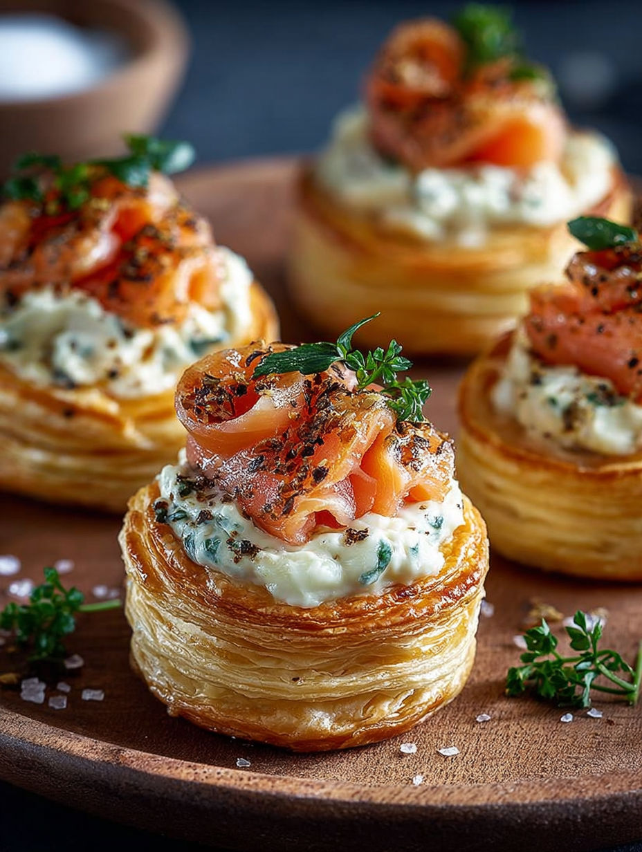 Crepes aux fruits de mer" - Une photo de crêpes aux fruits de mer, avec des garnitures de câpres et de herbes.
