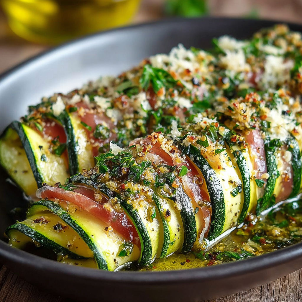 Une recette de zucchini farci avec des herbes et des épices.