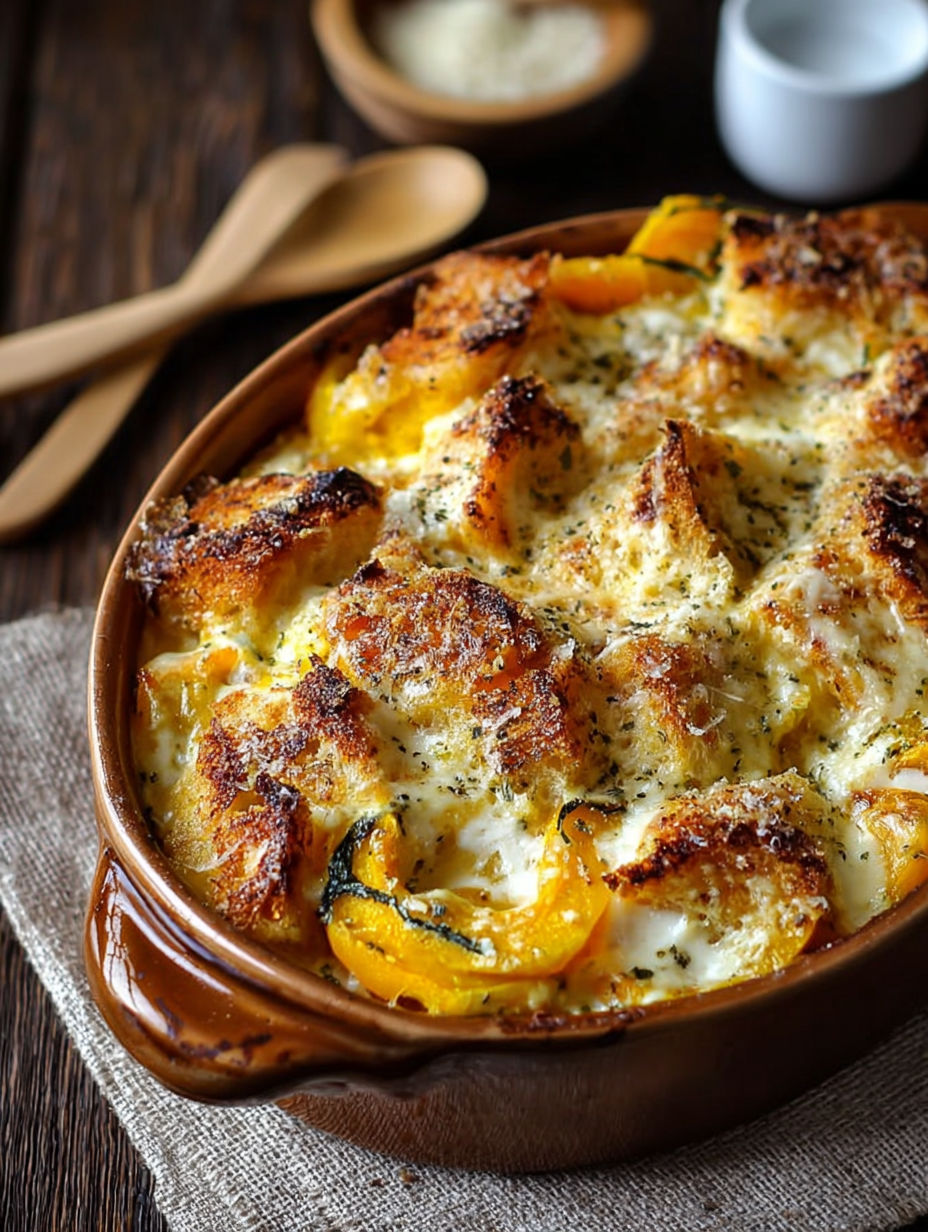 Une tarte aux pommes et aux épinards, servie dans un bol en terre cuit au four.