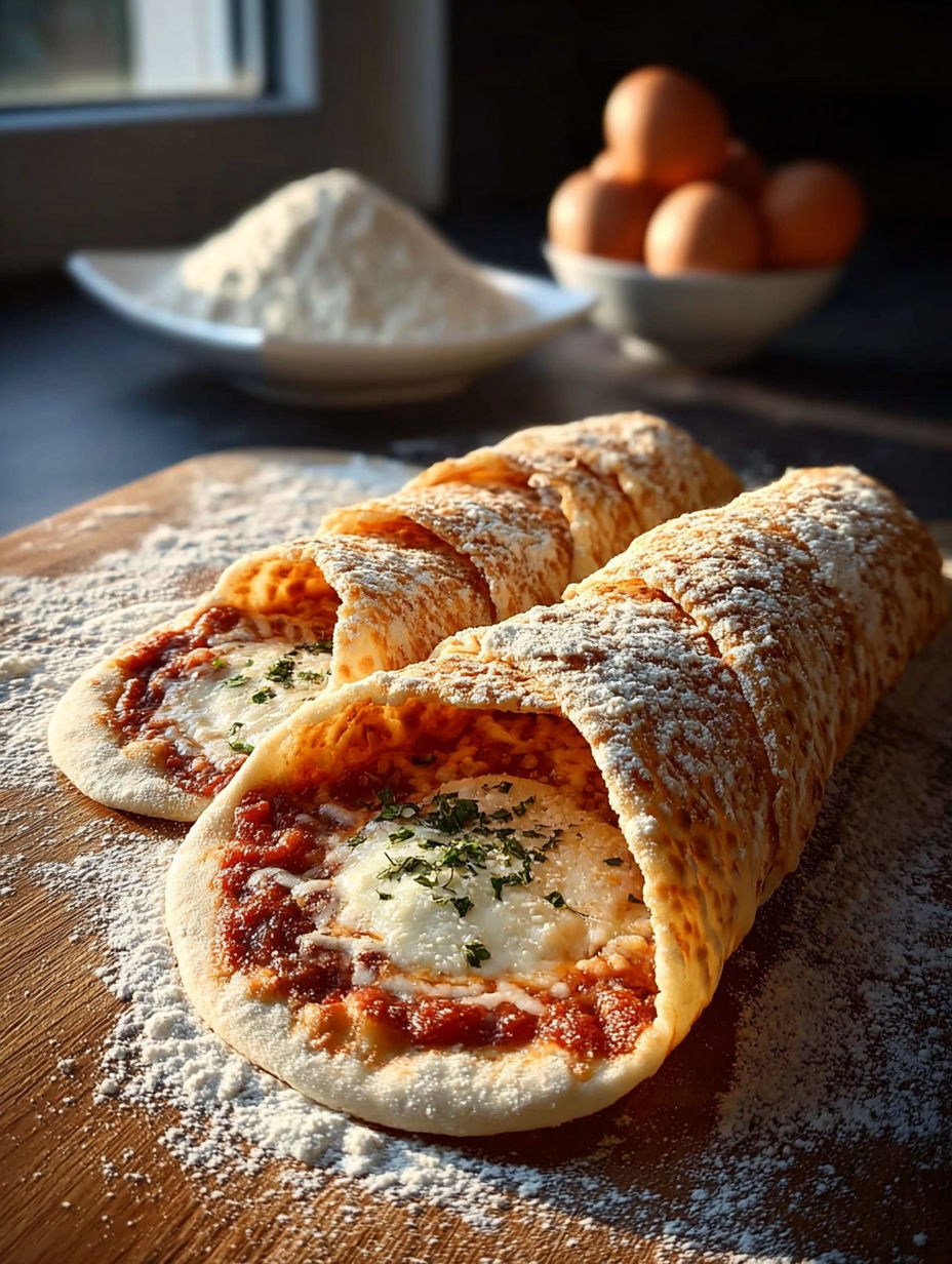 Une pâte à pizza est faite à partir de pâte à pizza et de sauce tomate.