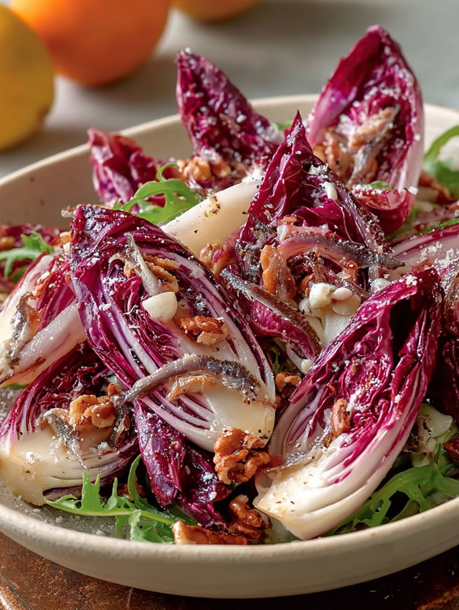 Une salade de chou et de noix de cajou.