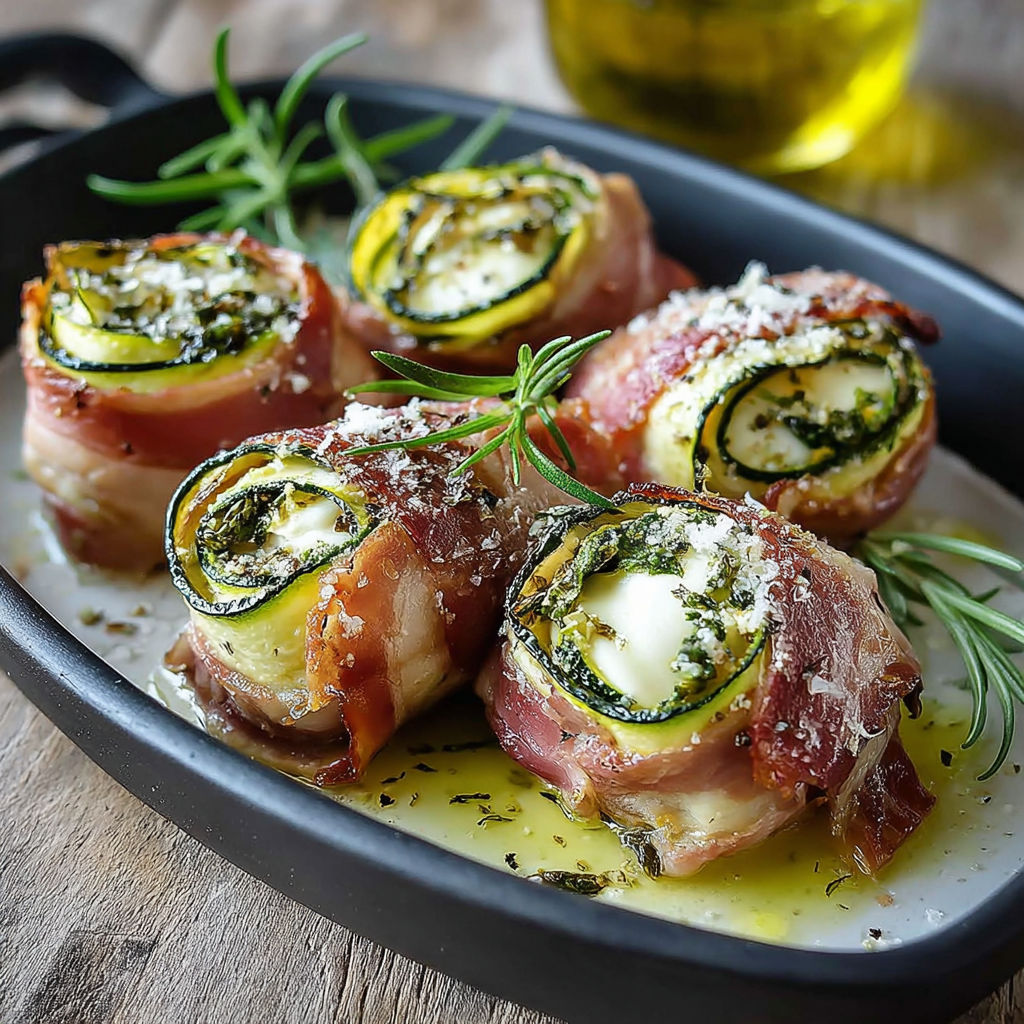 Involtini speck mozzarella, une recette savoureuse.
