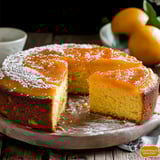 Una torta con frutta e zucchero.