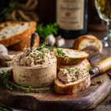 Un piatto di formaggio e pane con una bottiglia di vino in fondo.