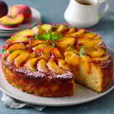 Una torta con frutta e mirtle.