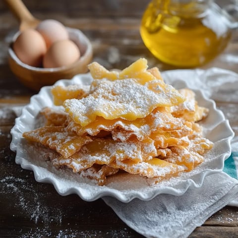 Piatti di pasta con zucchero e uova.