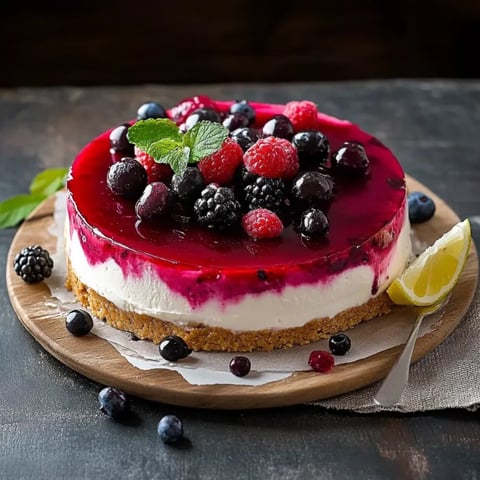 Un dolce con frutta e crema su un piatto.