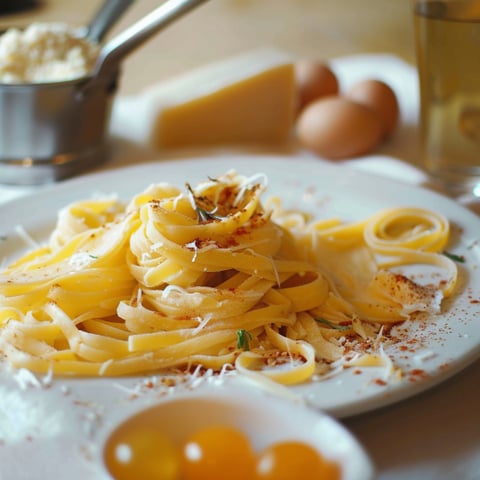 Pasta con formaggio e ova.