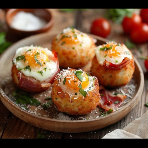 Piatti con uova e prosciutto.