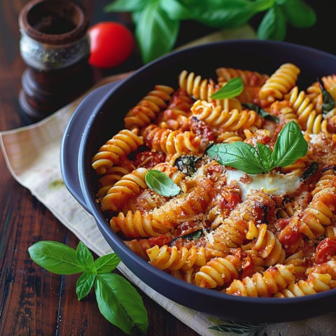 Una ciotola di spaghetti con verdure e formaggio.