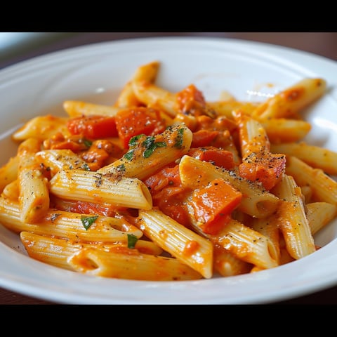 Una pietanza di macaroni con carne e verdure.