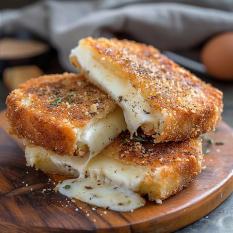 Due pancakes con formaggio e spinaci.