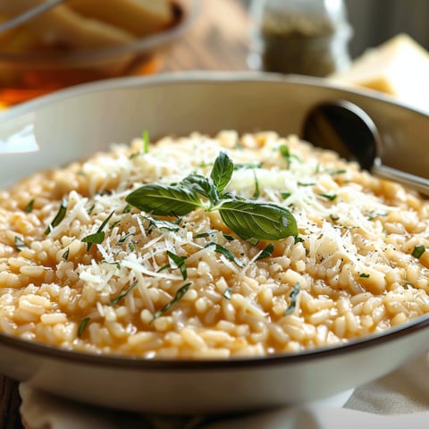 Riso con erbe e formaggio.