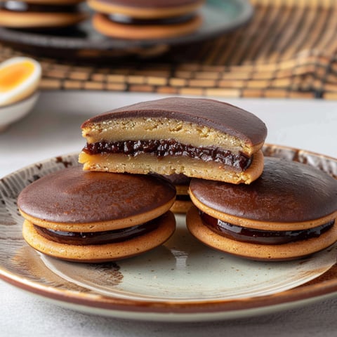Piatti con marmelata e cioccolato.