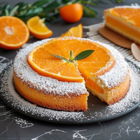 Una torta con frutta e grano di zucchero.