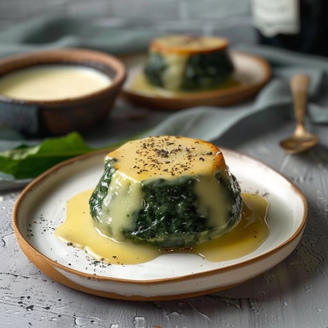 Due piatti con dolci a base di crema e verdura.