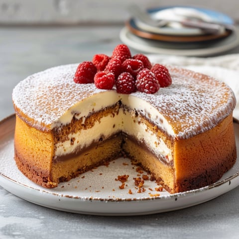 Un cake con frutta fresca.