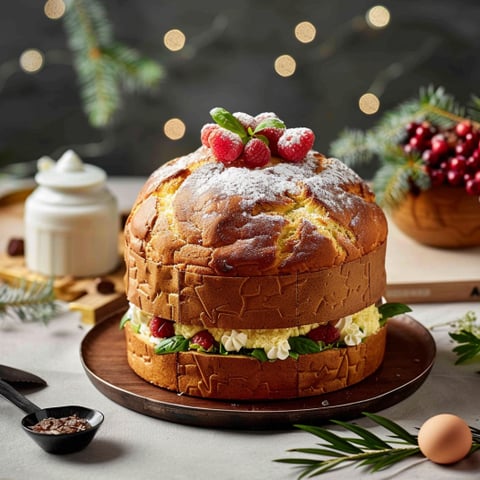 Un dolce con frutta e crema.