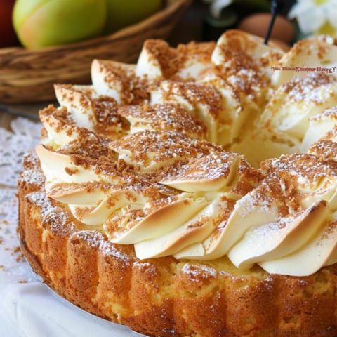 Cake con frullato di crema e frullato di cioccolato.